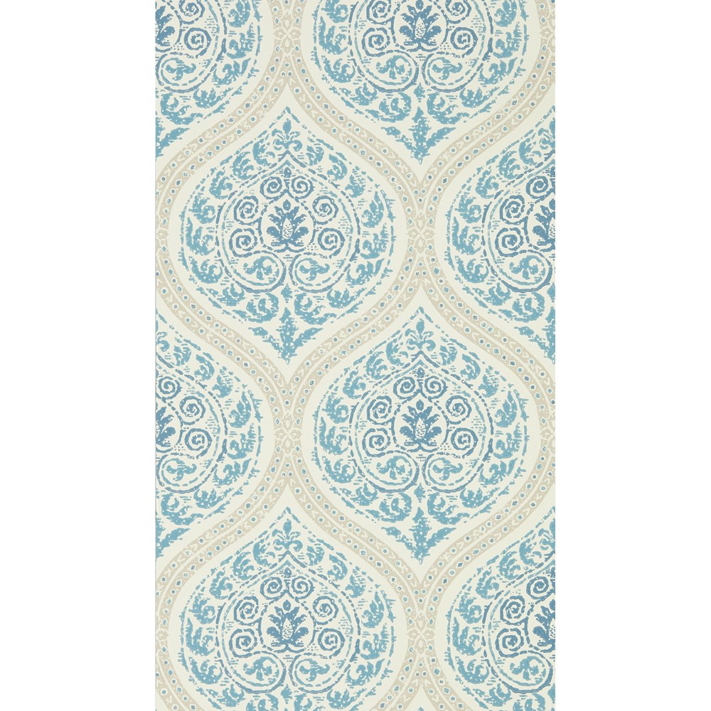 Madurai Wallpaper 216754 by Sanderson in Indigo Blue